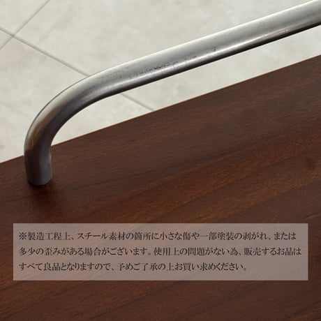 wagon-03039　3段 ウッドシェルフワゴン キャスター付き