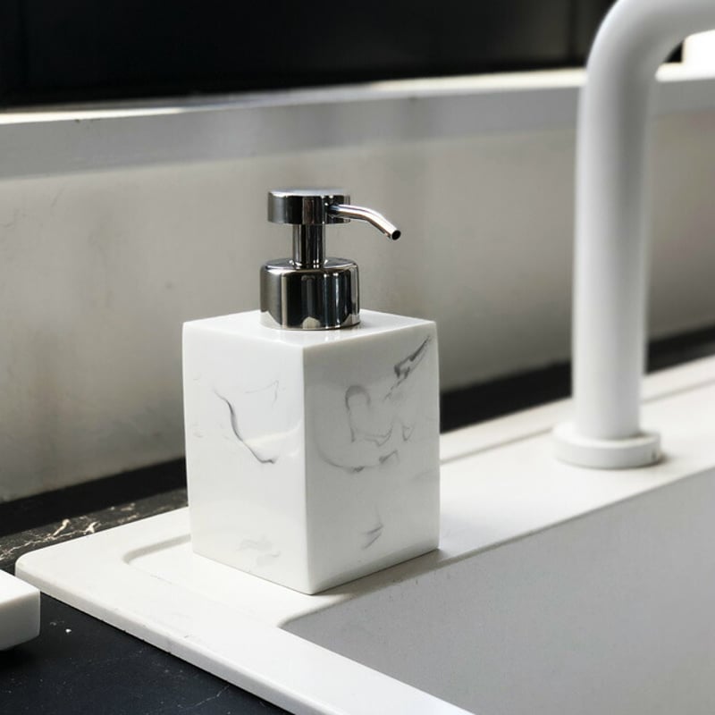 toiletries-03003 大理石柄 泡タイプ 詰め替えボトル 歯ブラシスタンド