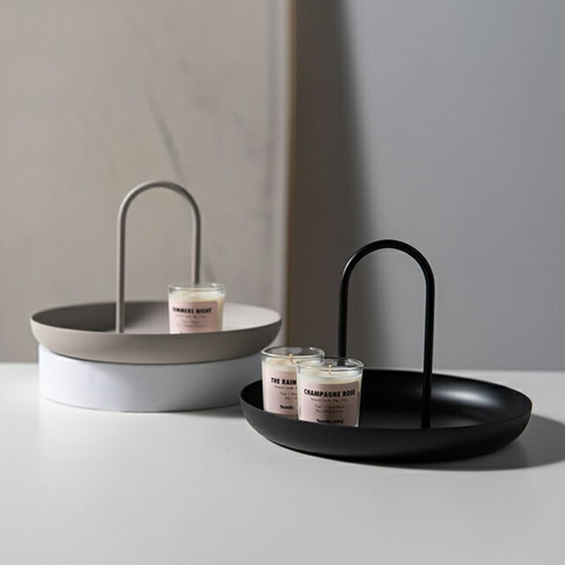 tray-03051 取っ手付き トレイ ラウンド トレー | ART OF BLACK