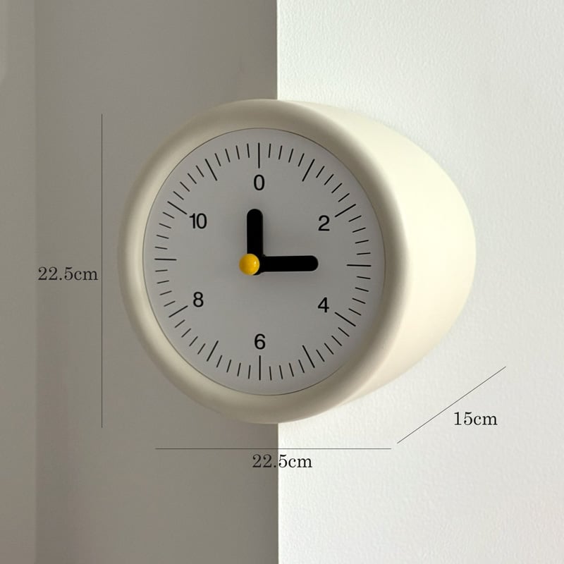 clock-03112 Cream コーナー専用 ウォールクロック 壁掛け時計 静音