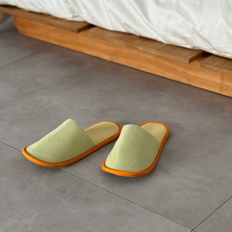slipper-03007 カラーパイピング ルームシューズ スリッパ 2足