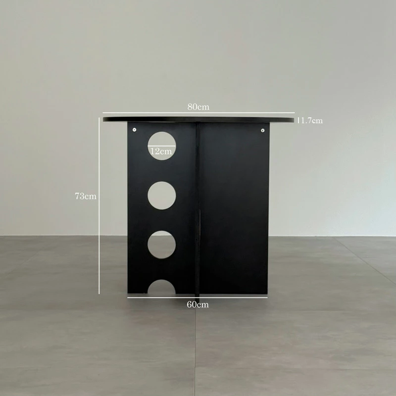 table-03190 ブラック ホールレッグ ラウンドテーブル 80cm | ART OF