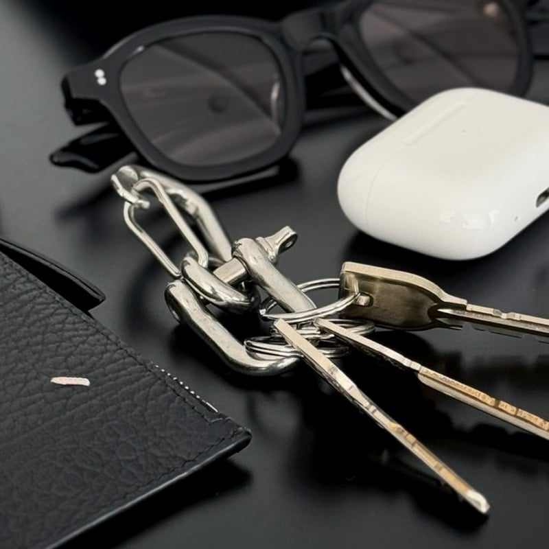 keyring-03004 ステンレス製 スナップフック × ストレートシャックル