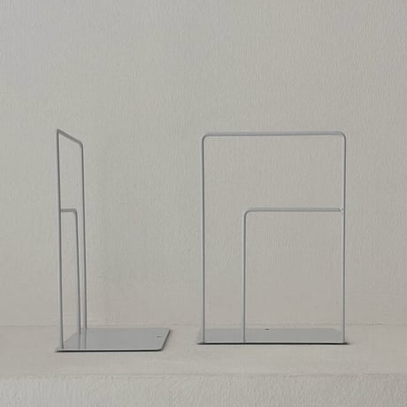 bookend-03019　 square line アイアン ブックスタンド 2個セット