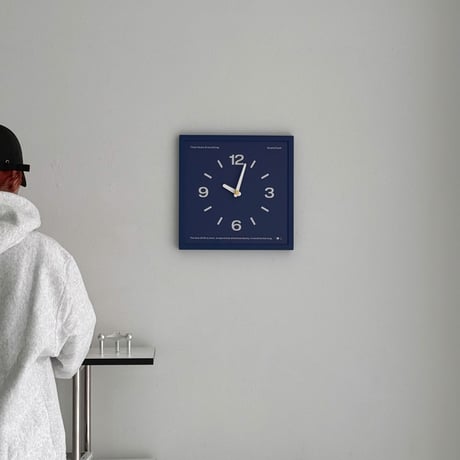 clock-03091　カラーパネル スクエア ウォールクロック 掛け時計 静音