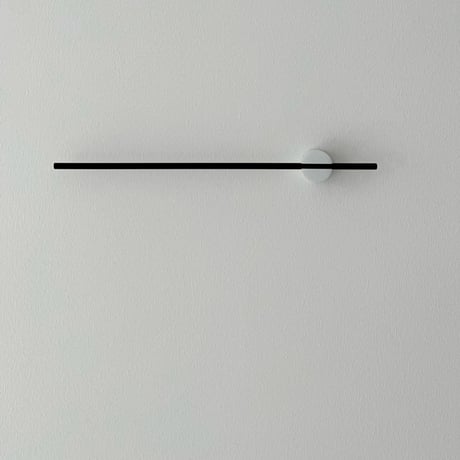 wall-03089　ブラックバー×ホワイト支柱 スライド ライン タオルハンガー 40cm / 50cm