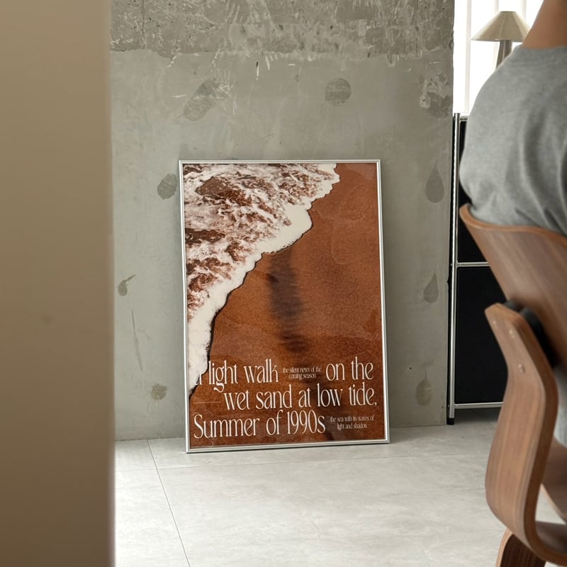 poster-03136 wet sand シルバーフレーム付き ポスター 70×50cm |