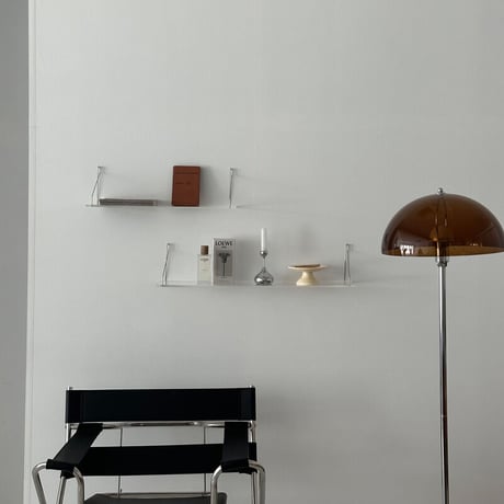 shelf-03030　hang silver クリア ウォールシェルフ 60cm / 80cm