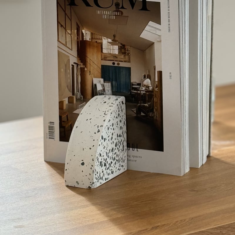 bookend-03006 テラゾー ブックエンド Plain 1個売り | ART OF B