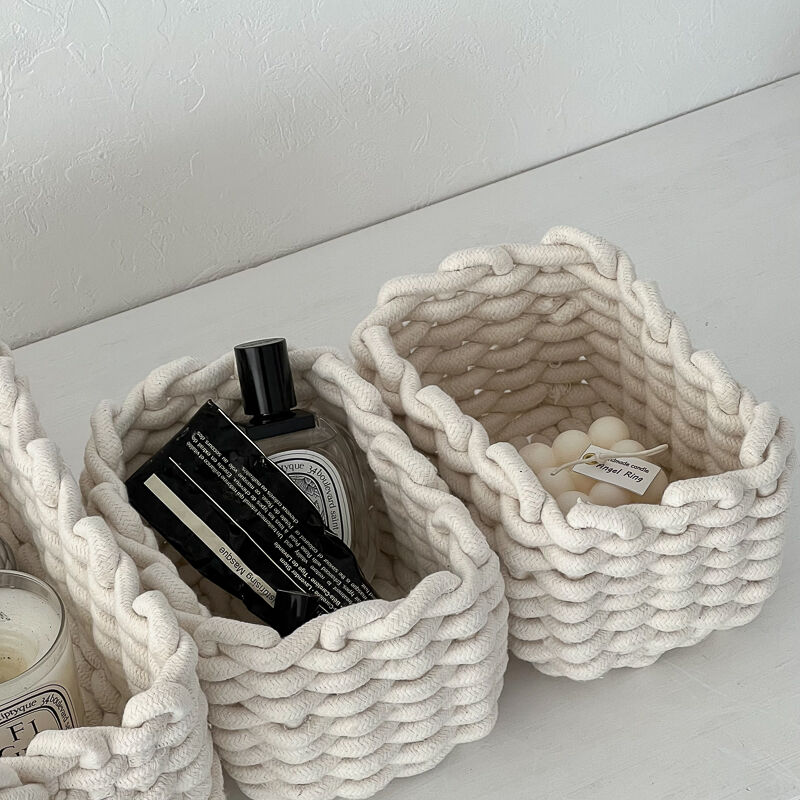 box-03023 ロープ編み バスケット 3個セット | ART OF BLACK