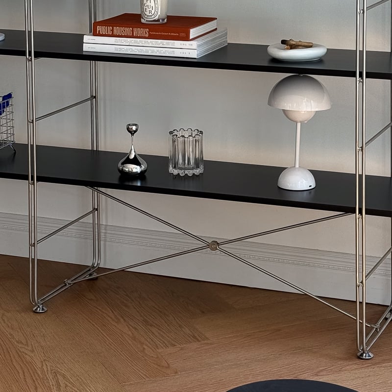rack-03066 ブラック ステンレスフレーム 4段 ユニットシェルフ | ART