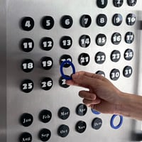 予約販売6月中旬～6月下旬頃発送予定　calendar-03035　万年 マグネットカレンダー 日付セット用リング付き