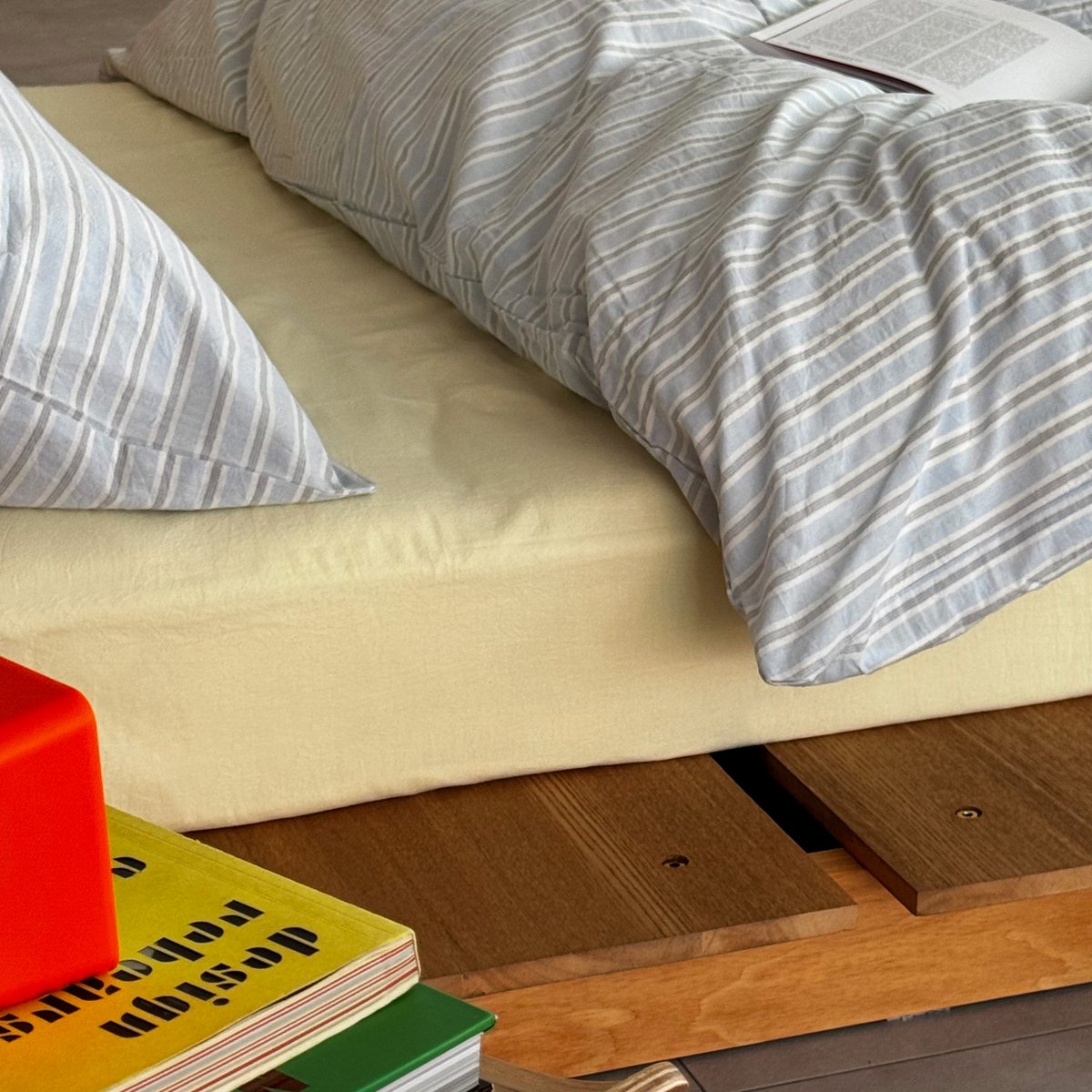 beddingsets-03113 blue×yellow ストライプ 布団カバーセット |