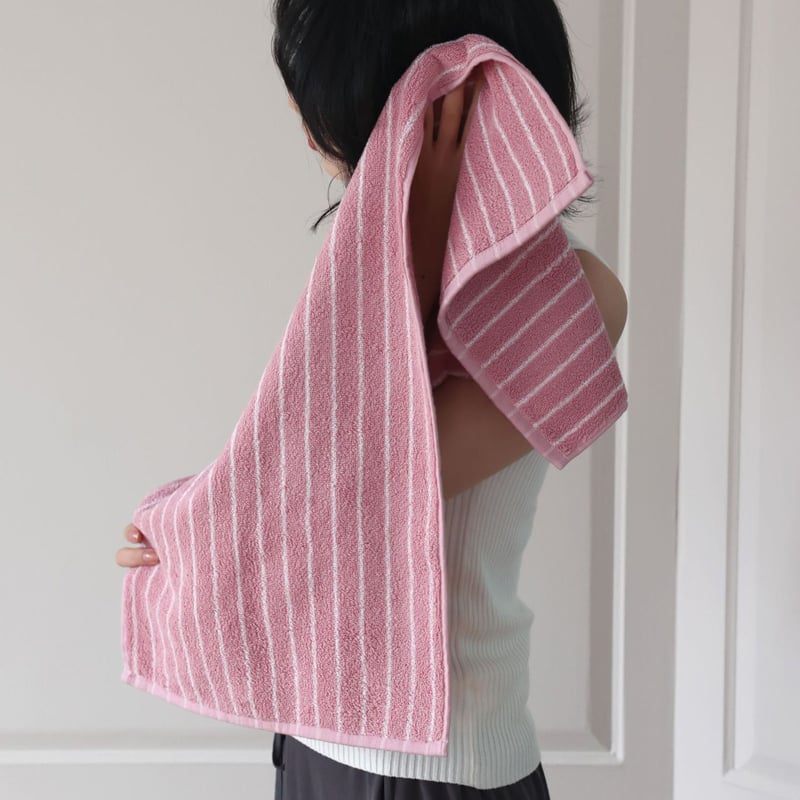 towel-03026 カラー ペンシルストライプ バスタオル フェイスタオル