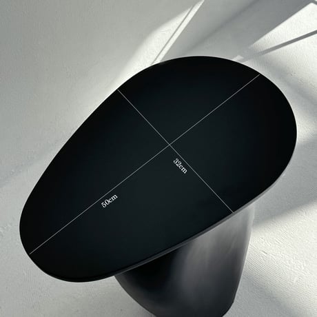 table-03172　ブラック ロック サイドテーブル