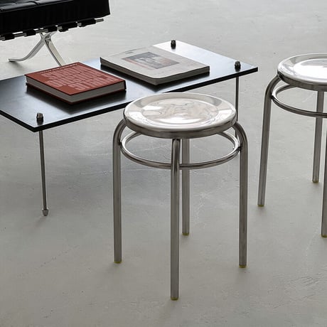 chair-03052　ステンレス ラウンド スツール