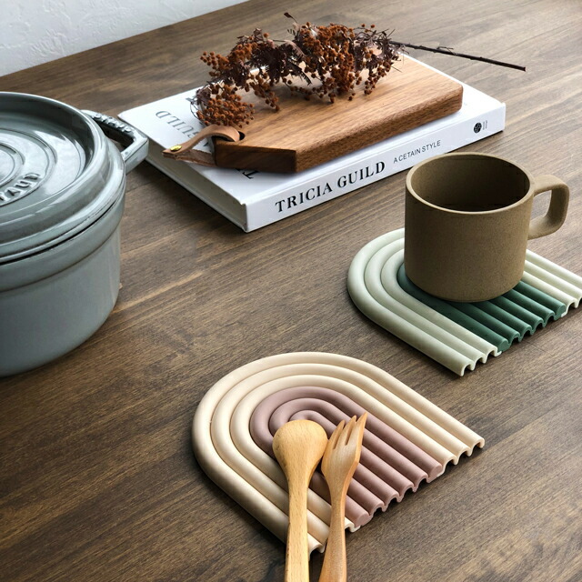 potstand-03036 Rainbow TPR ポットコースター 鍋敷き | ART O 