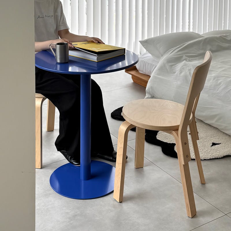 一部予約商品】 table-03210 カラー ラウンドテーブル 直径60cm / 40cm