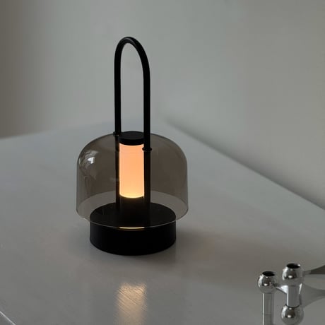 light-03357　USB ハンドル付き スモークグレー ポータブルランプ