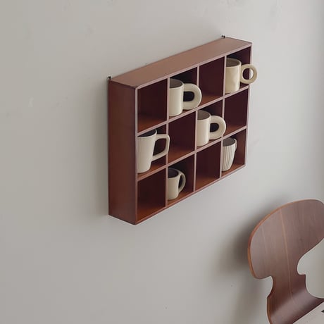 wallrack-03049　天然木 カップシェルフ 52×40cm