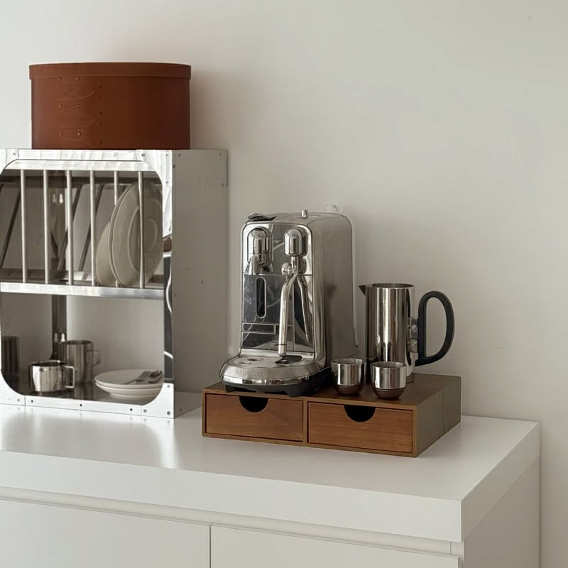 box-03073 天然木 ドロワーボックス ワイド 2連 | ART OF BLACK