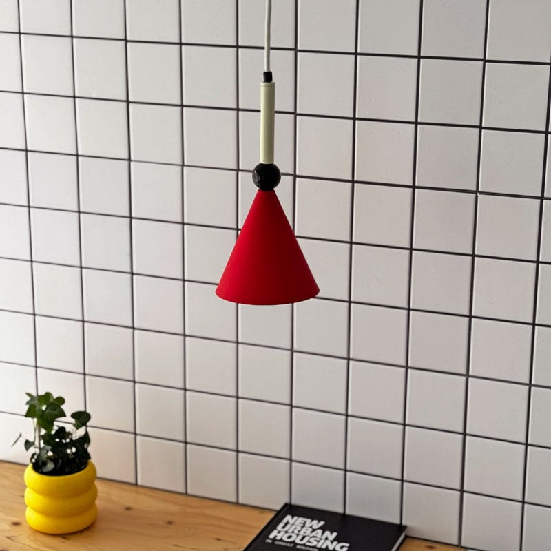light-03396 Yellow / Red コーンシェイプ ペンダントライト 口金E26