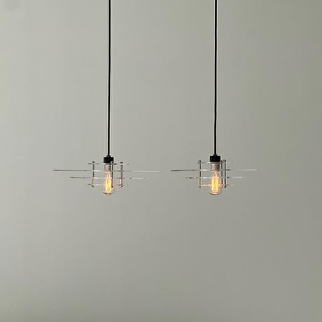 light-03207　クリア フラットレイヤーシェード Large ペンダントライト 口金E26