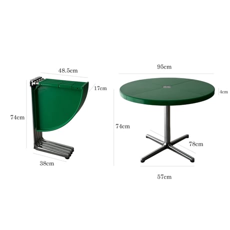 予約販売6月上旬～6月中旬頃発送予定　table-03226　Folding Table 折り畳み ラウンド テーブル 95cm
