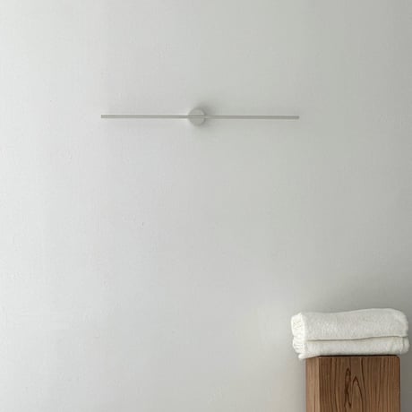 wall-03087　ホワイト スライド ライン タオルハンガー 60cm