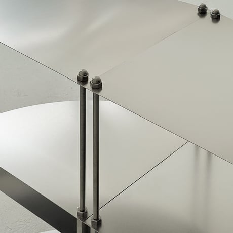 rack-03065　ステンレス コーナー 扇型 モジュールシェルフ