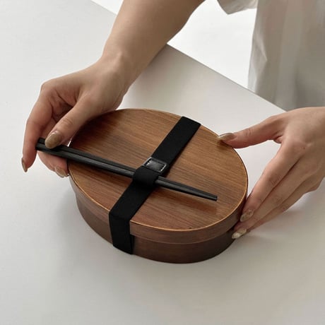 magewappa-03003　天然杉 曲げわっぱ弁当 700ml 小判一段 ランチバンドと巾着セット