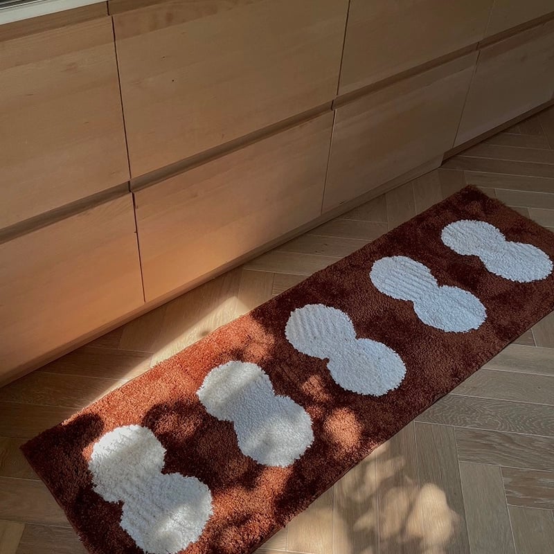 rug-03061 twindot バイカラー ロングラグ 40cm×120cm / 50c