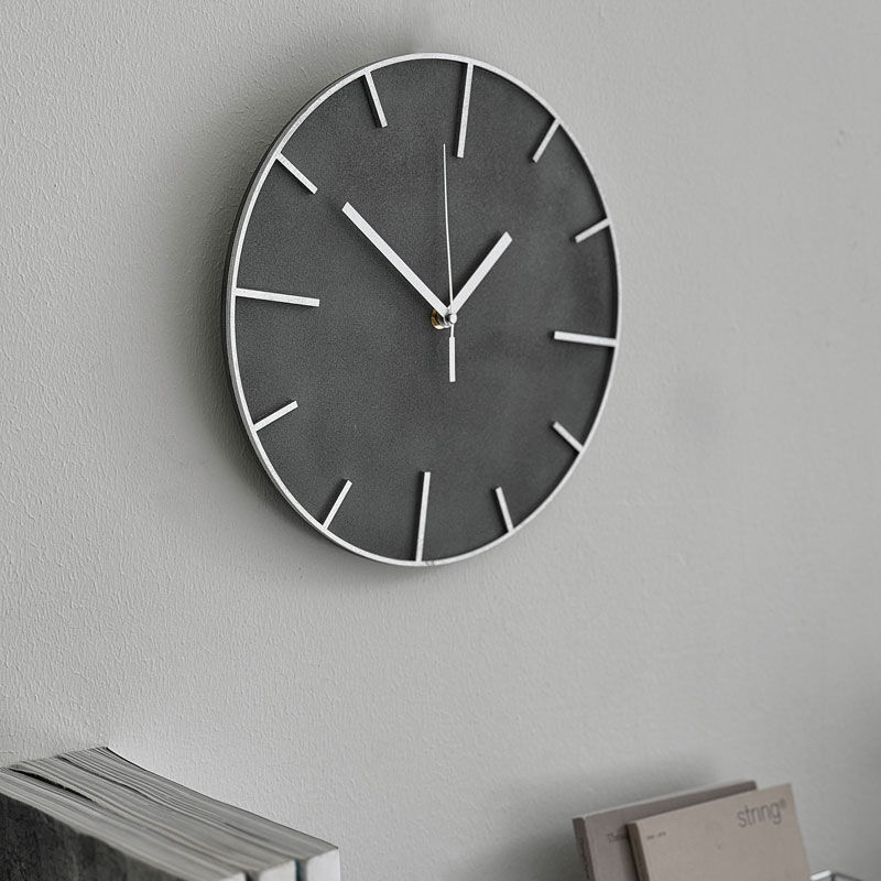 セメントウォールクロック & classy エンボス 掛け時計 インテリア