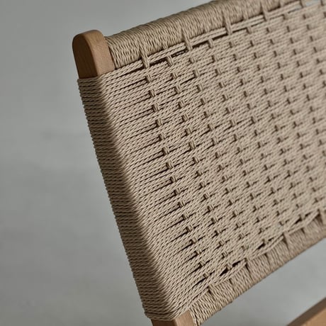 chair-03051　受注販売　天然木 折りたたみ ペーパーコード リビングチェア