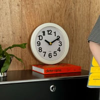 clock-03099　グリッドパターン ラウンド ウォールクロック 掛け時計 静音