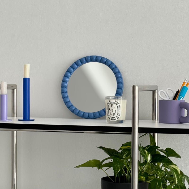 mirror-03150 ラウンド ドット フレーム ミラー 直径25cm | ART OF