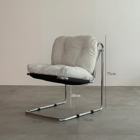 予約販売6月中旬～6月下旬頃発送予定　chair-03096 新型 コーデュロイ カンティレバーラウンジチェア 1人掛けソファ