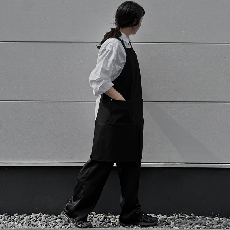 apron-03033 防水 アジャスターバックル ワークエプロン ブラック
