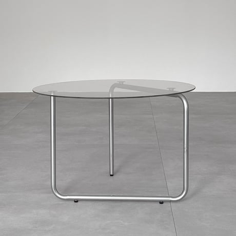 table-03150　ラウンドガラス コーヒーテーブル 60cm