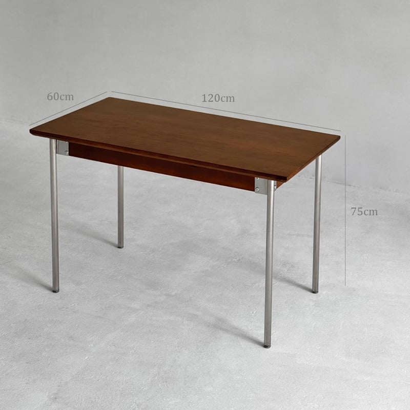 table-03173 ウッドトップ×ステンレスレッグ デスク | ART OF BLACK