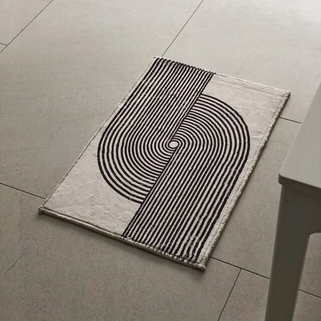 予約販売6月下旬～7月上旬頃発送予定　mat-03051　layer ラインアート ラグ  40cm×60cm