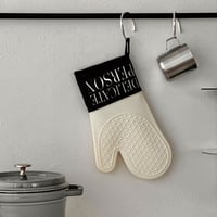 kitchen-03039　 レタリング シリコンミトン 鍋つかみ ループ付き