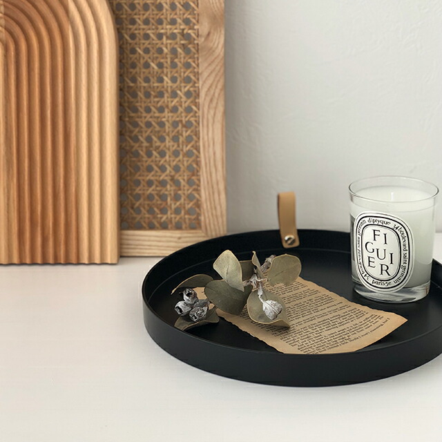 tray-03089 サークルトレー エコレザーストラップ トレイ | ART OF BLACK