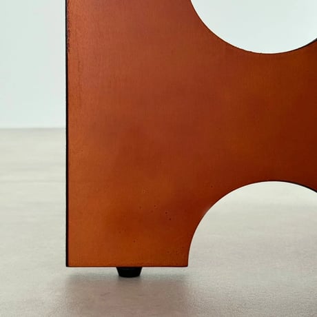 table-03191　ブラウン ホールレッグ ラウンドテーブル 80cm