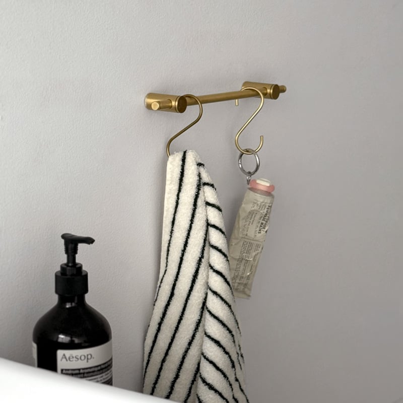 wall-03059 真鍮ブラス ハンガーバー 26.5cm | ART OF BLACK