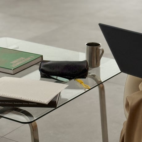 stationery-03035　 Lサイズ 撥水OXFORD生地 ストラップ付き カラーペンケース ポーチ
