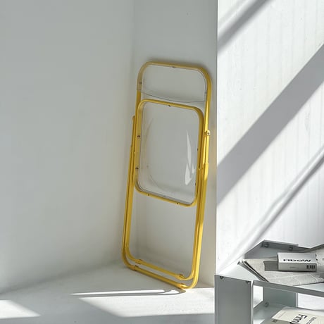 予約販売7月上旬～7月中旬頃発送予定　chair-03090　カラーフレーム クリア フォールディングチェア