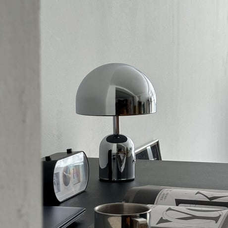 light-03140　USB シルバー マッシュルーム テーブルランプ LED
