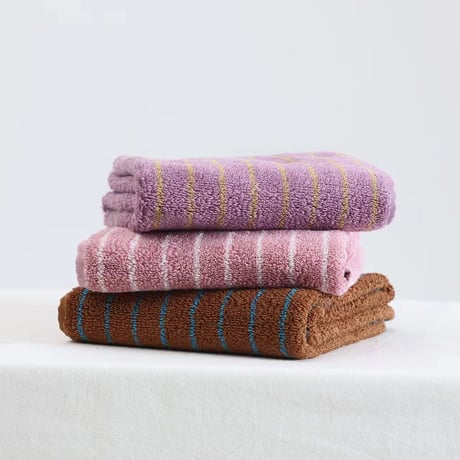 towel-03026　カラー ペンシルストライプ バスタオル フェイスタオル