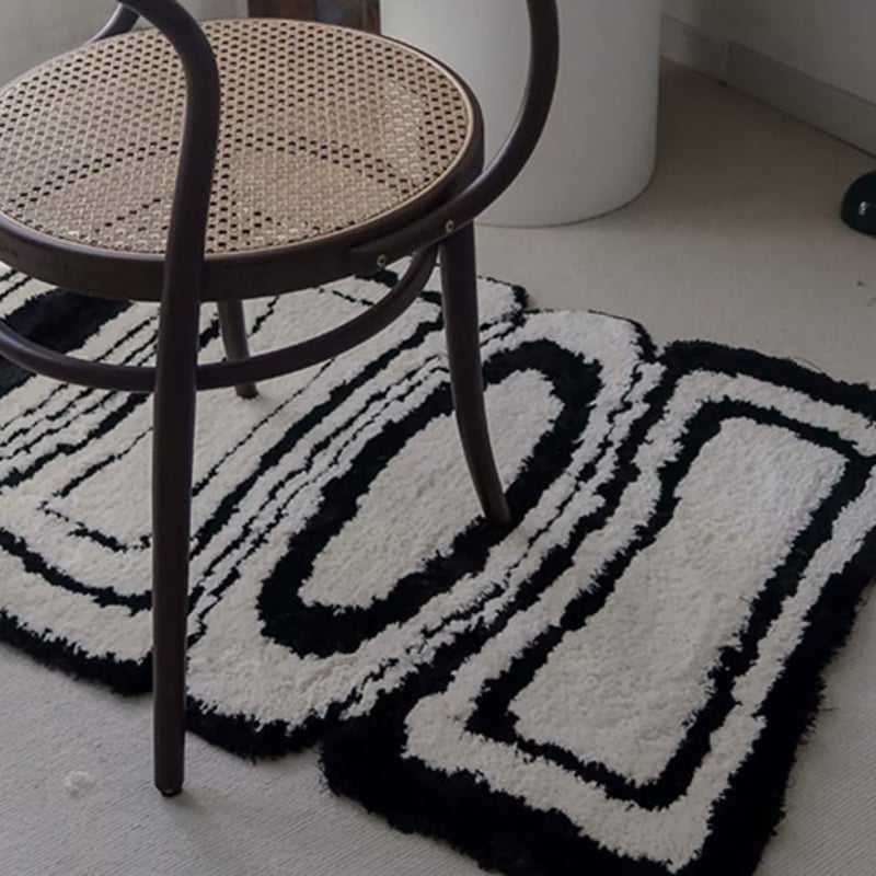 rug-03063 Geometric モノトーン ラグ 80cm×110cm | ART O rug-03063 Geometric モノトーン ラグ 80cm×110cm | ART O